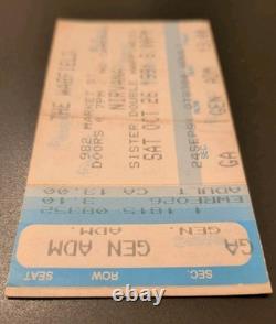 Nirvana Concert Ticket Stub Oct 26 1991 Warfield San Francisco Nevermind L7