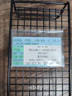 Nirvana OCT 30 1993 Hara Arena Dayton OH Concert Ticket Stub Rare Halloween Show