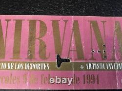 Nirvana Ticket Stub 1994 February 9 Madrid Spain Concert Kurt Cobain Live Rare