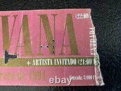 Nirvana Ticket Stub 1994 February 9 Madrid Spain Concert Kurt Cobain Live Rare