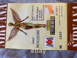 Nirvana Very Rare Concert Ticket Stub 1994 Kurt Cobain GUEST THE BUZZCOKS