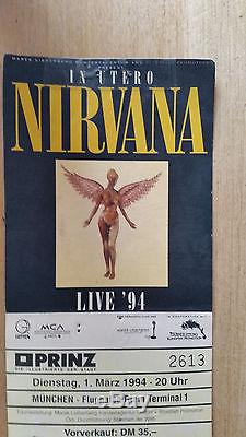 Nirvana Very Rare Last Concert Ticket Stub 1994 Kurt Cobain