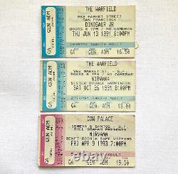 Nirvana Vintage Concert Ticket Stub Lot of 3 WARFIELD 1991 COW PALACE 1993 Rare
