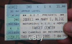 Notorious BIG 1995 concert ticket stub b. I. G. Biggie smalls ultra rare item