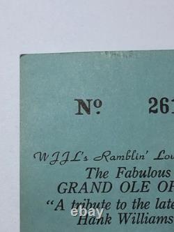 Nov 22 1963 JFK Assassination Hank Williams Jr Ticket Stub USA History Phantom