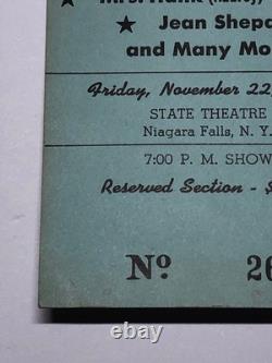 Nov 22 1963 JFK Assassination Hank Williams Jr Ticket Stub USA History Phantom