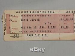 ORIGINAL Janis Joplin 1969 Concert Ticket Stub Saratoga New York Post Woodstock