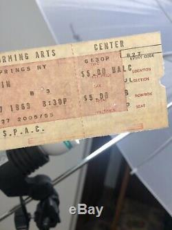 ORIGINAL Janis Joplin 1969 Concert Ticket Stub Saratoga New York Post Woodstock