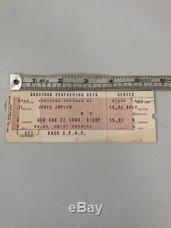 ORIGINAL Janis Joplin 1969 Concert Ticket Stub Saratoga New York Post Woodstock