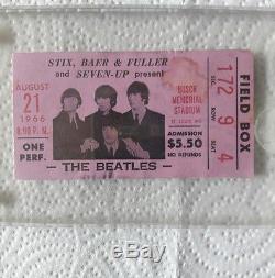 ORIGINAL The Beatles 1966 Busch Stadium Used Fillmore-Era Concert Ticket Stub