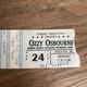 Ozzy Osbourne 1981 Concert Ticket Stub 08/24/1981 Randy Rhoads Green Bay Wi Rare