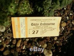 OZZY OSBOURNE Concert Ticket Stub 2 1/2 weeks before RANDY RHODES Passing 1982