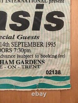 Oasis ticket stub used 1995 gig Stoke Trentham Gardens concert UK England tour