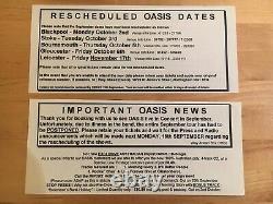 Oasis ticket stub used 1995 gig Stoke Trentham Gardens concert UK England tour