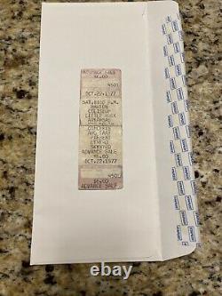 October 22 1977 Unused Lynyrd Skynryd Arkansas Barton Coliseum Concert Ticket