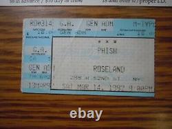 Old Concert Tickets Phish Ike Willis Milt Hinton Union/skidmore College Roseland