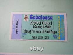 Old Concert Tickets Project Object Ike Willis Frank Zappa Cabaloosa New Paltz