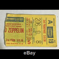 Orig 1977 Led Zeppelin North American Concert Tour Ticket Stub LAST US TOUR