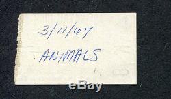Original 1967 Eric Burdon The Animals concert ticket stub Arlington High School