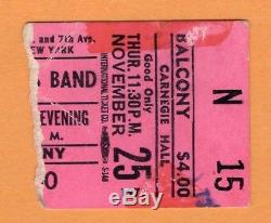 Original 1971 Allman Brothers Band concert ticket stub Carnegie Hall Idlewild