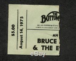 Original 1975 Bruce Springsteen concert ticket stub Bottom Line Born To Run RARE