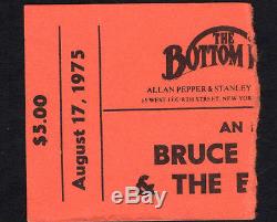 Original 1975 Bruce Springsteen concert ticket stub Bottom Line Born To Run RARE