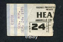 Original 1976 Heart Concert Ticket Stub Amarillo Dreamboat Annie Tour RARE