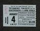 Original 1977 The Ramones Tom Petty Mink Deville Concert Ticket Stub Seattle