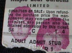 Original Aug17 1966 Beatles Concert Ticket Stub Maple Leaf Gardens- Toronto