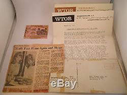 Original Beatles 1965 Atlanta Concert Ticket Stub Tour Book Newspaper Article +