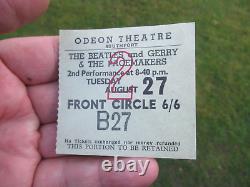 Original Beatles Concert Ticket Stub Odeon Southport Aug 27 1963 Light Green EX+