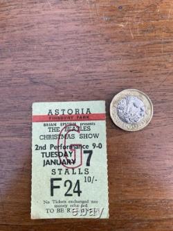 Original Beatles Concert Ticket Stub The Beatles Christmas Show Jan 7 1964 VGC