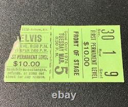 Original Elvis Auburn, Alabama / March 5, 1974 / Concert Ticket Stub