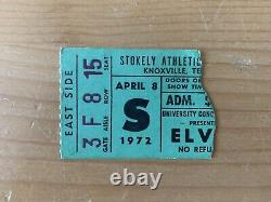 Original Elvis Concert Ticket Stub April 8, 1972 / Knoxville, TN? Stokely