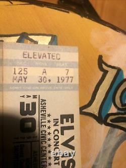Original Elvis Concert Ticket Stub / Asheville N. C. May 30 1977 Real Tickets