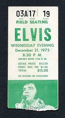 Original Elvis Presley 1975 Concert Ticket Stub Detroit MI King of Rock n Roll
