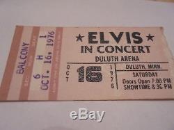 Original Elvis Presley concert ticket stub Duluth MN Oct 16, 1976