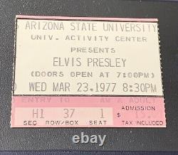 Original Elvis Tempe, Arizona / March 23, 1977 / Concert Ticket Stub
