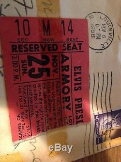 Original Nov 25 1956 Elvis Presley Concert ticket stub