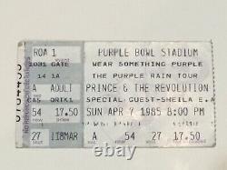 Original Prince Love God Purple Tambourine Purple Rain Concert + Ticket Stub
