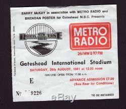 Original Rare 1981 U2 Elvis Costello Concert Ticket Stub October Tour Gateshead