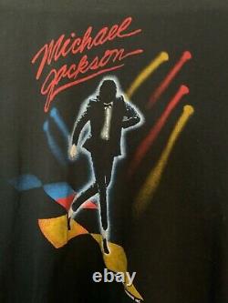 Original Vintage Michael Jackson 1984 Victory Tour T-shirt + Concert Ticket Stub
