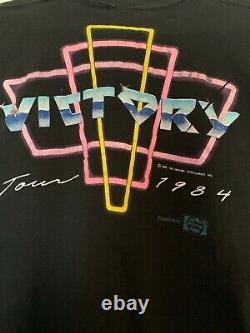 Original Vintage Michael Jackson 1984 Victory Tour T-shirt + Concert Ticket Stub