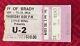Original And Rare 1983 U2 Concert Ticket Stub War Tour 2nd Leg Tulsa Ok June 9th