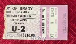 Original and Rare 1983 U2 Concert Ticket Stub WAR TOUR 2nd Leg Tulsa OK June 9th