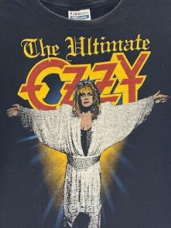 Ozzy Osborne Ultimate Sin Tour Shirt With Original Ticket Stub From Concert Vtg