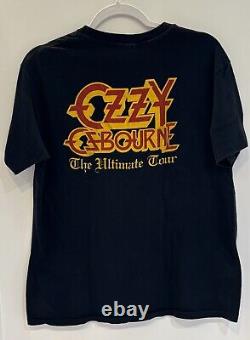 Ozzy Osborne Ultimate Sin Tour Shirt With Original Ticket Stub From Concert Vtg