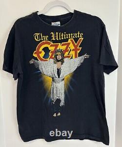 Ozzy Osborne Ultimate Sin Tour Shirt With Original Ticket Stub From Concert Vtg