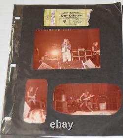 Ozzy Osbourne / Black Sabbath Ephemera Lot Ticket Stub Photos From Concert MORE