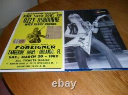 Ozzy Osbourne/randy Rhoads Guitar Mag. Posters Ticket Stub News Paper Article